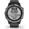Часы GARMIN FENIX 6 SOLAR SILVER WITH A BLACK BAND 010-02410-00