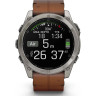 Смарт-часы GARMIN FENIX 8 AMOLED 51 мм SAPPHIRE TITANIUM WITH CHESTNUT LEATHER BAND 010-02905-40